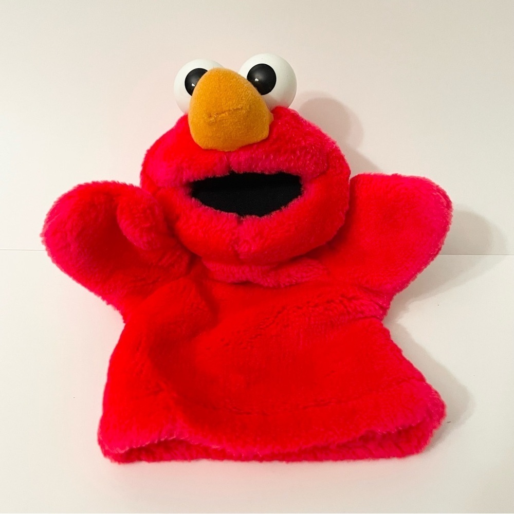Vtg 1996 Sesame Street Elmo Hand Puppet Tyco